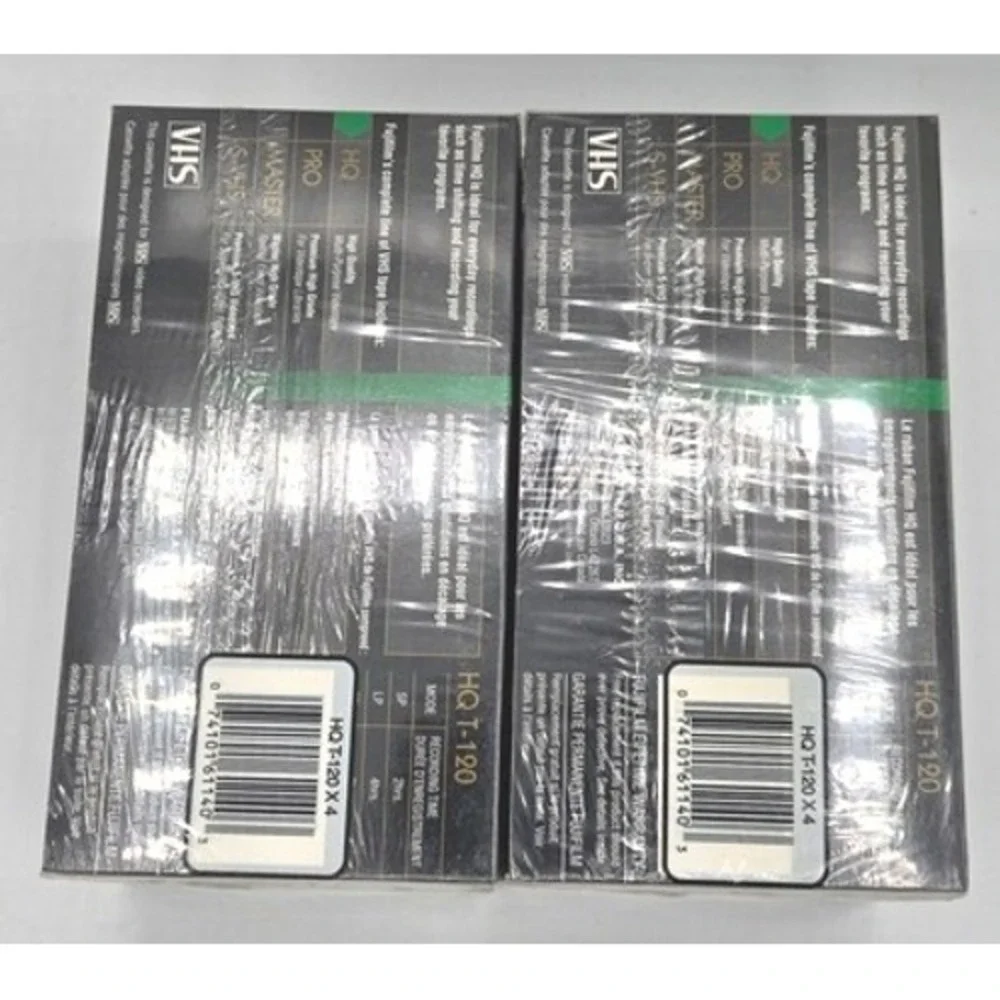 LOT of 8 NEW SEALED Fujifilm HQ 120 VHS Tapes‎